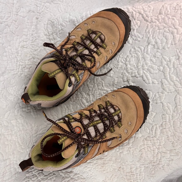 Merrell Chameleon Arc Ventilator Hiking Shoes Tan Lime Sz 8 Women’s - Picture 8 of 11